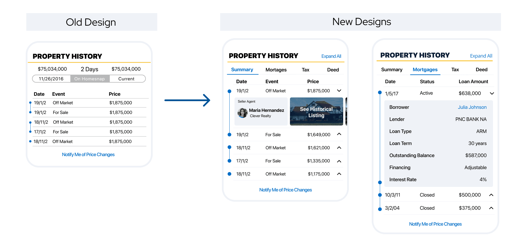 Design for Property History